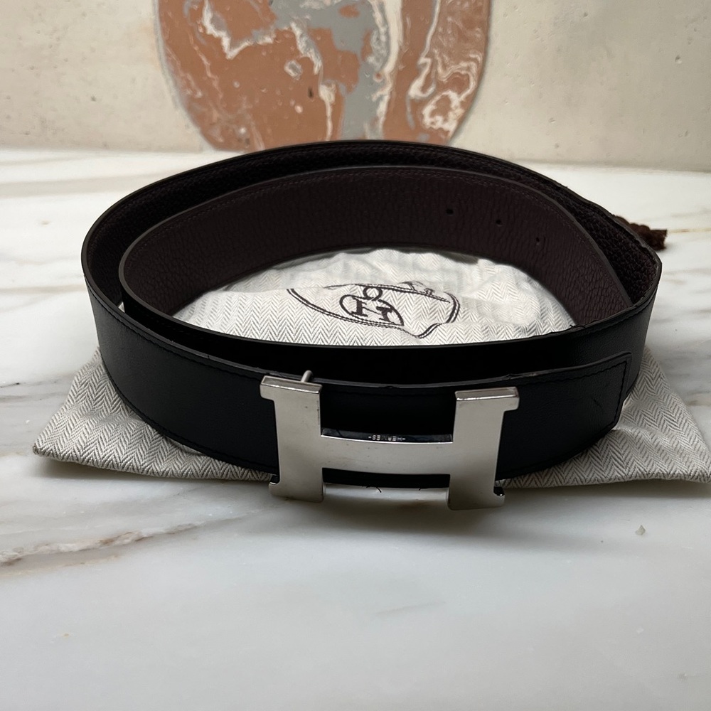 Hermes Constance belt buckle & Reversible leather strap 38 mm size 95